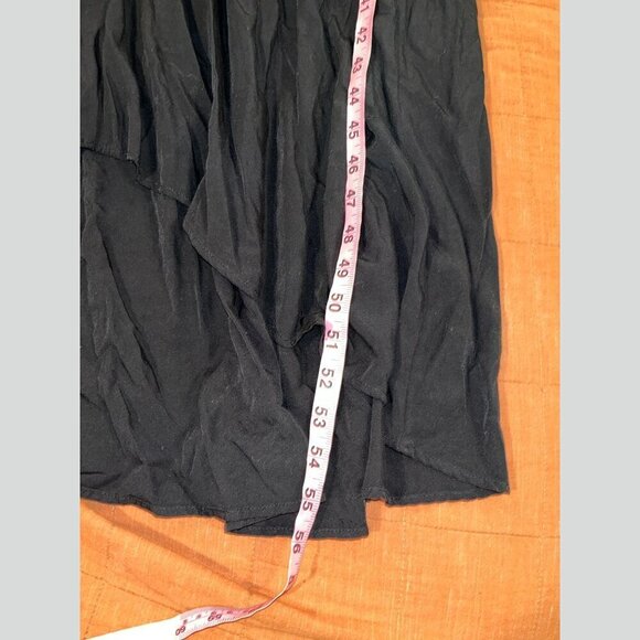 L*Space Colette Dress Waist Cutout Deep V Neck Blouson Sleeve Black Size Medium - Picture 10 of 12